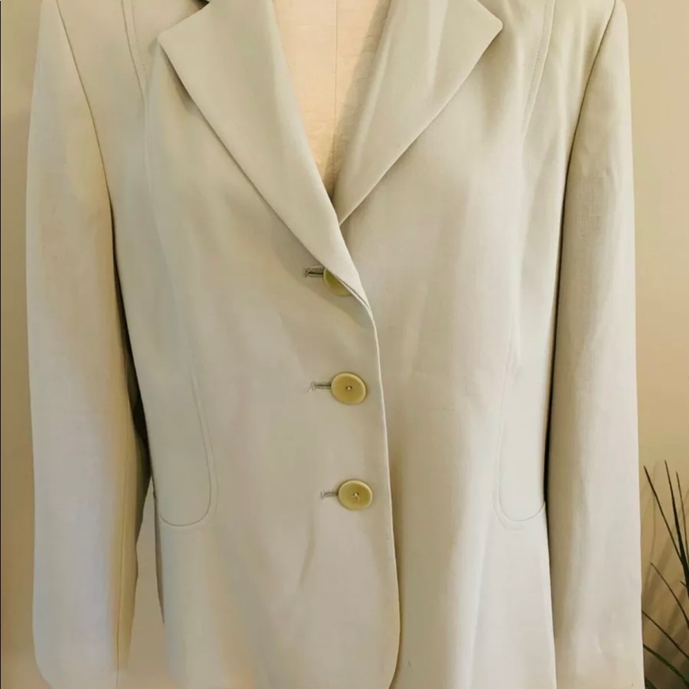 NWOT Talbots Size 14 Beige/Ivory Blazer